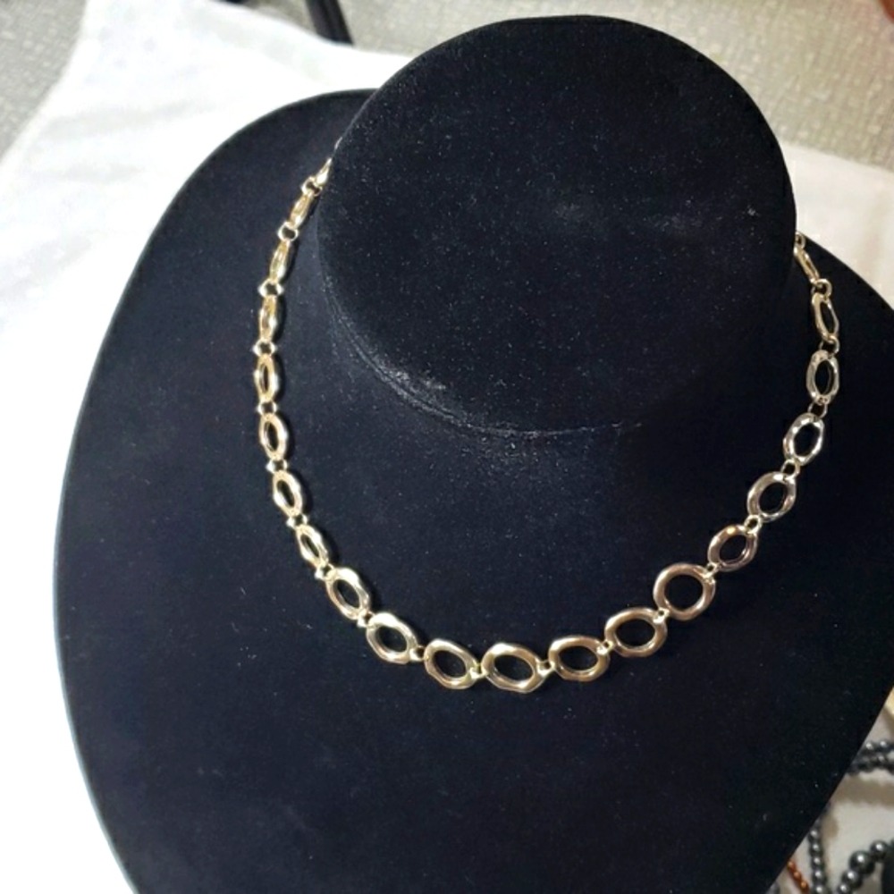 Liz & Co. silver circle necklace